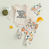 Suefunskry Baby 3 tk Halloweeni komplektid, pikkade varrukatega püksid + vööpüksid + mütsikomplekt vastsündinu riided 0-18 kuud