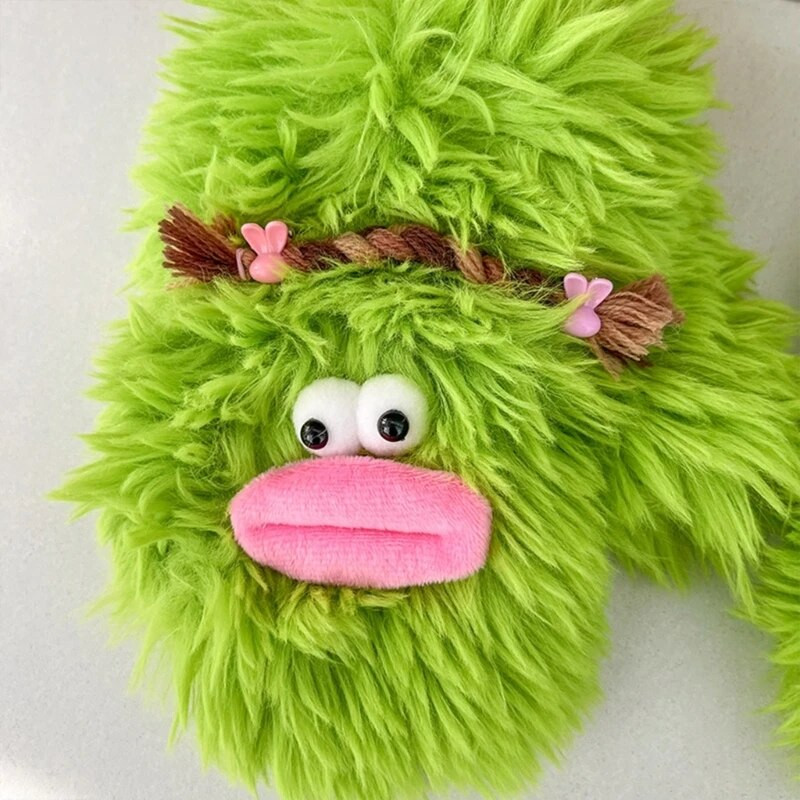 Mănuși cu desene animate de pluș Mănuși pentru animale de pluș lucrate manual, cu degete pline, mănuși moi, calde de iarnă, pentru copii, fete