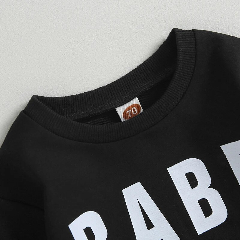 Toddler Girls 3PCS Σετ παντελονιών Halloween Μακρυμάνικα γράμματα με στάμπα και φλοράλ παντελόνια με κορδόνια