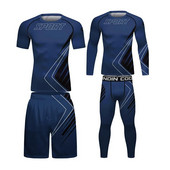 Set de 4 bucăți pentru erupție cutanată pentru bărbați, stil sportiv, compresie, uscare rapidă, pentru bărbați, ciclism, alergare, antrenament, fitness, sport pentru bărbați