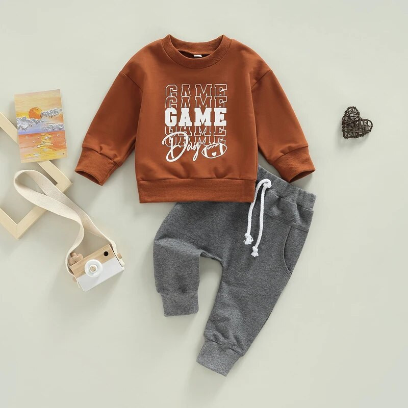 Βρεφικά μωρά κορίτσια αγόρια casual πουλόβερ μακριά μανίκια με στρογγυλή λαιμόκοψη τύπωμα με ραβδώσεις μανσέτες φούτερ Φθινοπωρινά ρούχα