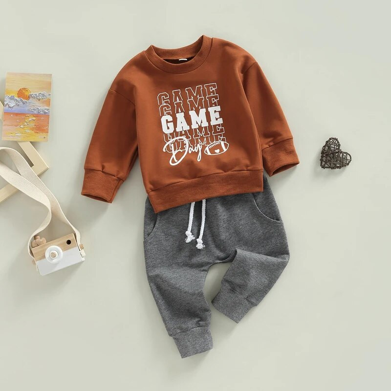 Βρεφικά μωρά κορίτσια αγόρια casual πουλόβερ μακριά μανίκια με στρογγυλή λαιμόκοψη τύπωμα με ραβδώσεις μανσέτες φούτερ Φθινοπωρινά ρούχα