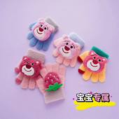 0-2 χρονών χαριτωμένο αρκουδάκι ζεστά γάντια νεογέννητο αγοράκι και κοριτσάκι Γάντια κινουμένων σχεδίων χειμερινής ημέρας βελούδινα πολλά γάντια αξεσουάρ για παιδιά