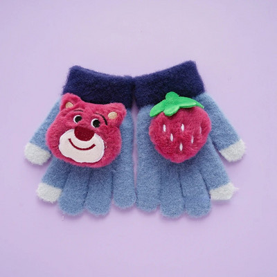 0-2 χρονών χαριτωμένο αρκουδάκι ζεστά γάντια νεογέννητο αγοράκι και κοριτσάκι Γάντια κινουμένων σχεδίων χειμερινής ημέρας βελούδινα πολλά γάντια αξεσουάρ για παιδιά