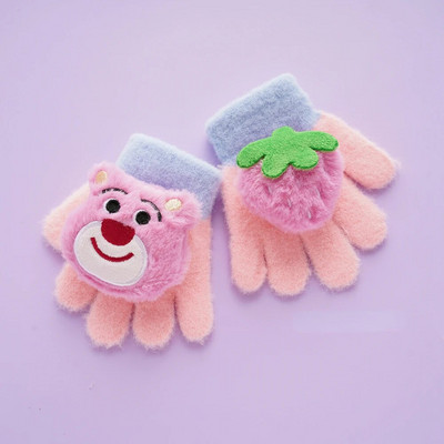 0-2 χρονών χαριτωμένο αρκουδάκι ζεστά γάντια νεογέννητο αγοράκι και κοριτσάκι Γάντια κινουμένων σχεδίων χειμερινής ημέρας βελούδινα πολλά γάντια αξεσουάρ για παιδιά
