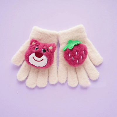 0-2 χρονών χαριτωμένο αρκουδάκι ζεστά γάντια νεογέννητο αγοράκι και κοριτσάκι Γάντια κινουμένων σχεδίων χειμερινής ημέρας βελούδινα πολλά γάντια αξεσουάρ για παιδιά