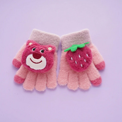 0-2 χρονών χαριτωμένο αρκουδάκι ζεστά γάντια νεογέννητο αγοράκι και κοριτσάκι Γάντια κινουμένων σχεδίων χειμερινής ημέρας βελούδινα πολλά γάντια αξεσουάρ για παιδιά