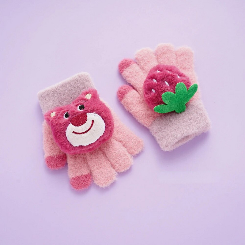 0-2 χρονών χαριτωμένο αρκουδάκι ζεστά γάντια νεογέννητο αγοράκι και κοριτσάκι Γάντια κινουμένων σχεδίων χειμερινής ημέρας βελούδινα πολλά γάντια αξεσουάρ για παιδιά