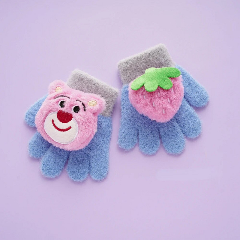 0-2 χρονών χαριτωμένο αρκουδάκι ζεστά γάντια νεογέννητο αγοράκι και κοριτσάκι Γάντια κινουμένων σχεδίων χειμερινής ημέρας βελούδινα πολλά γάντια αξεσουάρ για παιδιά