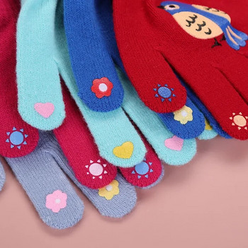 Χειμερινά γάντια 7-12 ετών για αγόρια κορίτσια Χαριτωμένα πλεκτά γάντια με μοτίβο ζώων Φθινοπωρινοί μαθητές Ζεστά γάντια με σπαστά δάχτυλα Παιδικά δώρα