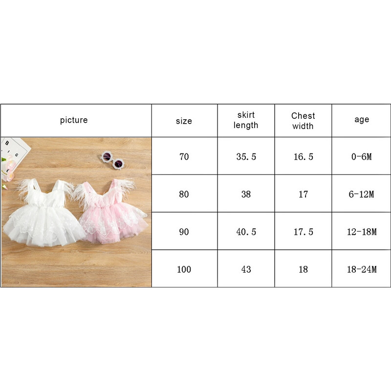 Beebi-tüdruku printsess-kleit armas varrukateta tutipitsiga tikitud tüllist tuti kleit sünnipäevapeoks 0-24M