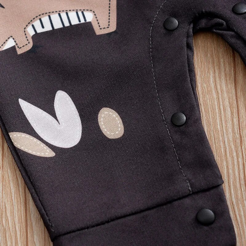 Ανοιξιάτικο και φθινόπωρο, αγόρια και κορίτσια, χαριτωμένα κινούμενα σχέδια με δεινόσαυρος, μωρό μακρυμάνικο κορμάκι