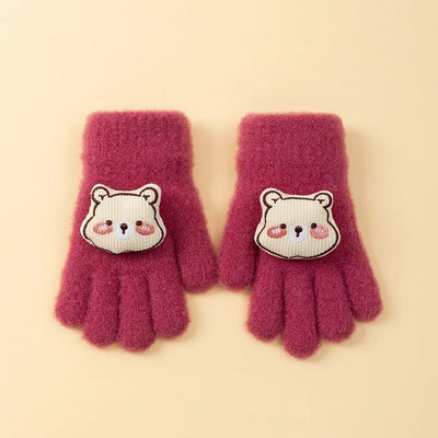 Multikas karu plüüs Beebi kindad soojad sügistalvised laps tüdrukud poisid täissõrmega kindad kootud paksud õues lastele väikelaste labakindad