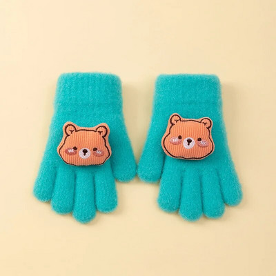 Multikas karu plüüs Beebi kindad soojad sügistalvised laps tüdrukud poisid täissõrmega kindad kootud paksud õues lastele väikelaste labakindad