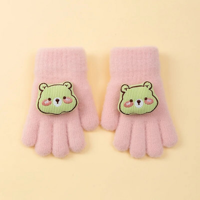 Multikas karu plüüs Beebi kindad soojad sügistalvised laps tüdrukud poisid täissõrmega kindad kootud paksud õues lastele väikelaste labakindad