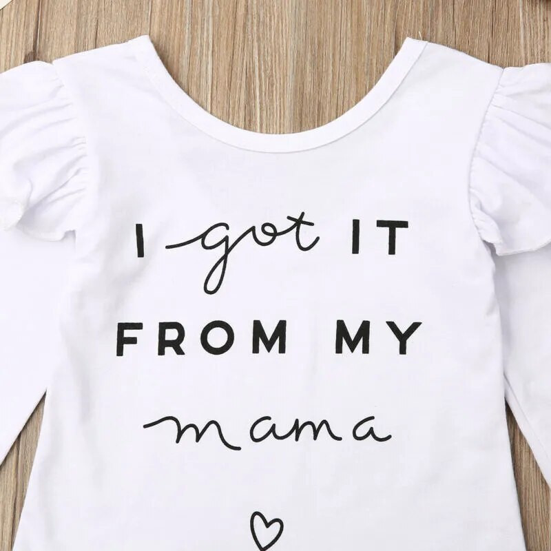 Νέα φθινοπωρινά ενδύματα για μωρά για κοριτσάκι με μακρυμάνικο μπλουζάκι + λεοπάρ φούστα + ανοιξιάτικες στολές κεφαλής σετ 3 τμχ