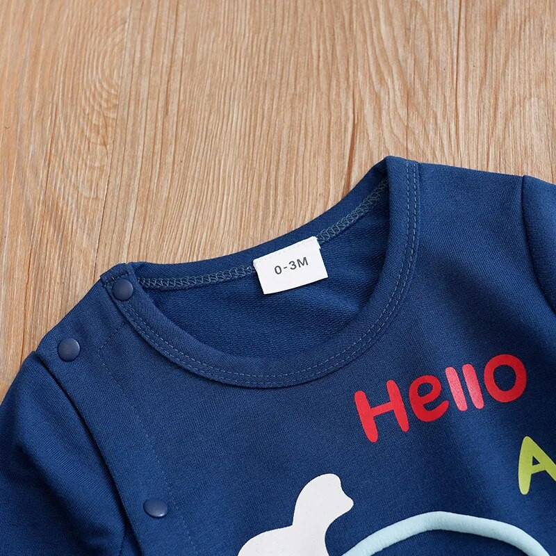 Άνοιξη και φθινόπωρο Μακρυμάνικο κινούμενο σχέδιο φάλαινας για αγόρια και κορίτσια, πουλόβερ υφασμάτινο φορμάκι για μωρά