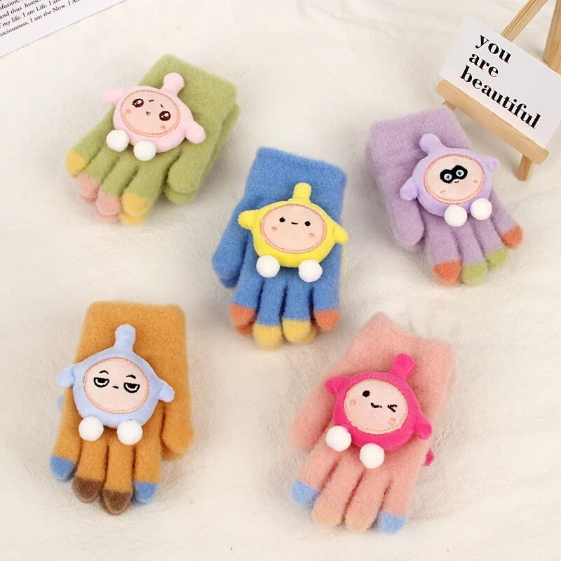 0-3 ani drăguță păpușă de desene animate mănuși de iarnă pentru bebeluși mănuși calde pentru copii mănuși băieți fete mănuși pentru copii lucruri calde