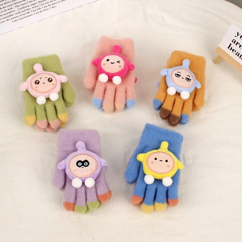 0-3 ani drăguță păpușă de desene animate mănuși de iarnă pentru bebeluși mănuși calde pentru copii mănuși băieți fete mănuși pentru copii lucruri calde