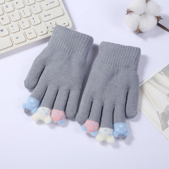 Παιδικά χοντρά ζεστά γάντια Παιδικά πέντε δάχτυλα γάντια χειμωνιάτικα αγόρια βελούδινα πόντους αγόρια κορίτσια ζεστό δέρας Μικρό παιδί перчатки детские