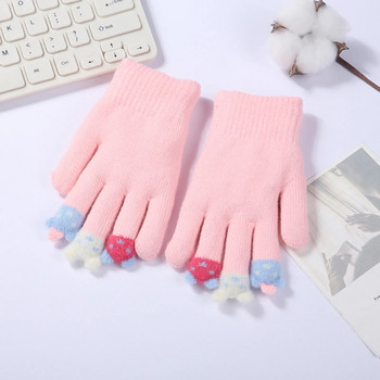 Παιδικά χοντρά ζεστά γάντια Παιδικά πέντε δάχτυλα γάντια χειμωνιάτικα αγόρια βελούδινα πόντους αγόρια κορίτσια ζεστό δέρας Μικρό παιδί перчатки детские