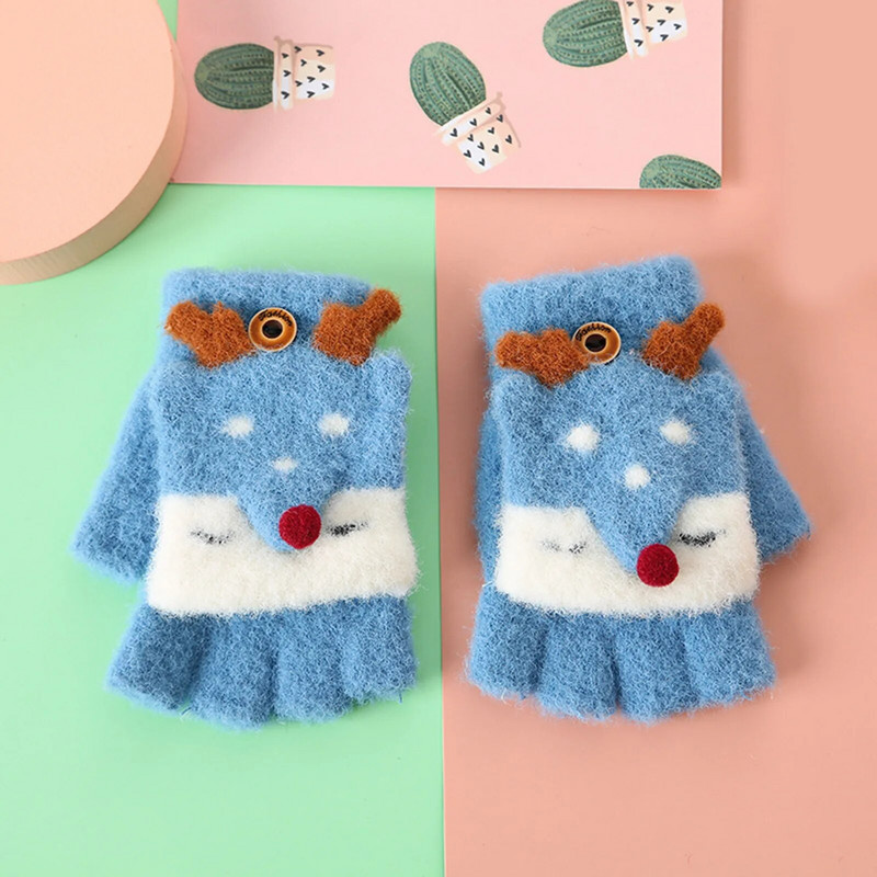 Zimske rukavice s crtanim filmovima Mala djeca Dječaci Djevojčice Meke tople vunene rukavice Božićne dječje termo pletene rukavice dječje rukavice