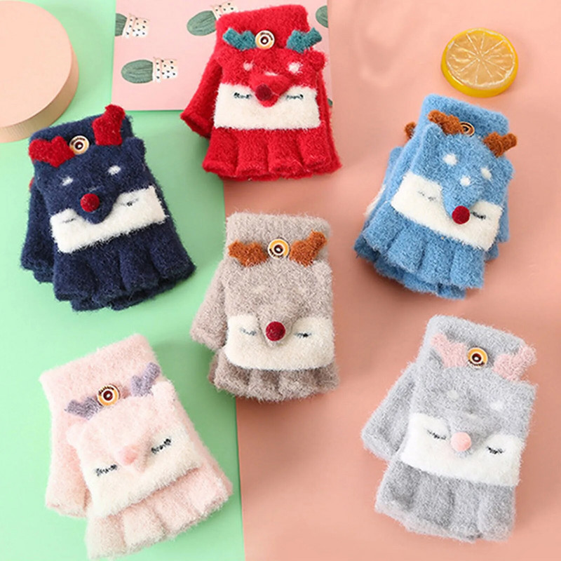 Zimske rukavice s crtanim filmovima Mala djeca Dječaci Djevojčice Meke tople vunene rukavice Božićne dječje termo pletene rukavice dječje rukavice