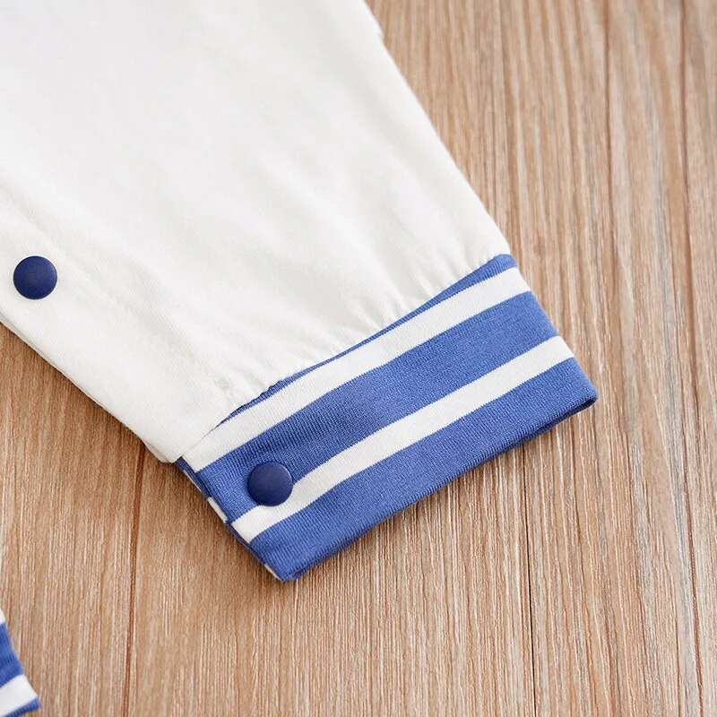 Пролетна и есенна мода за момчета и момичета, анимационно малко мече, бродирано памучно удобно бебешко боди с дълъг ръкав