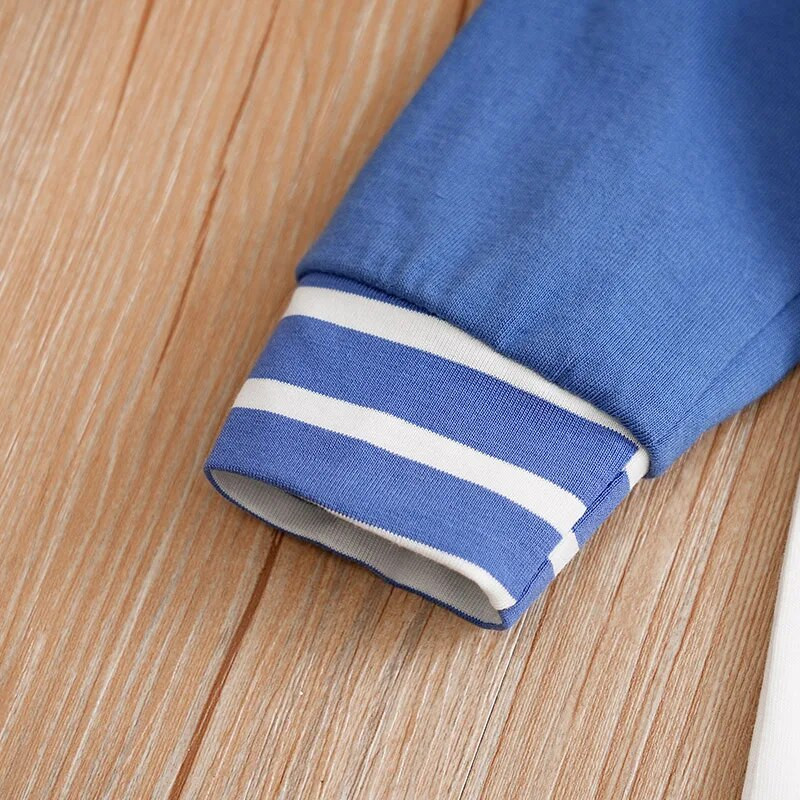 Пролетна и есенна мода за момчета и момичета, анимационно малко мече, бродирано памучно удобно бебешко боди с дълъг ръкав