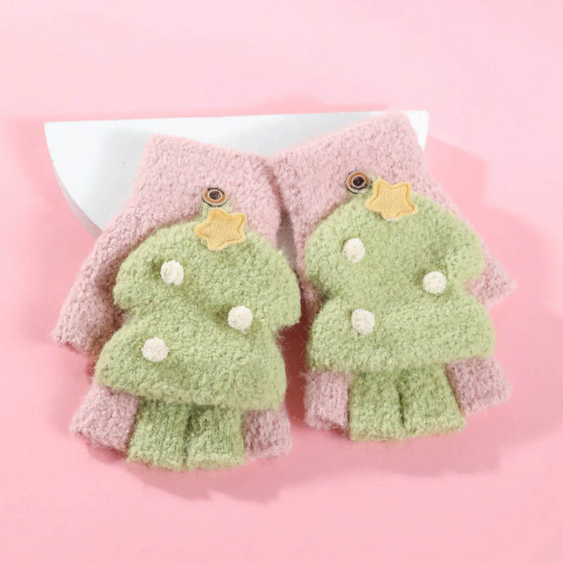 Talvekindad Mood Laps Lapsed Poisid Tüdrukud Pehmed soojad Villased Kindad Laste Jõulud Termokindad рукавиці дитячі зимові