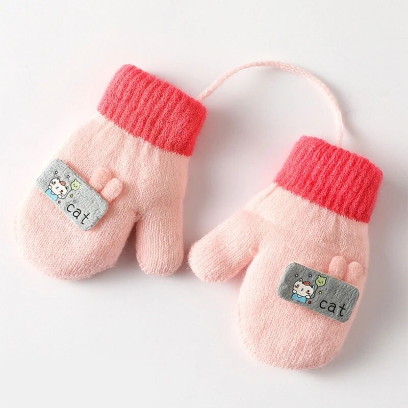 Χειμερινά Γάντια για Παιδιά Αγόρια ή Κορίτσια Πλεκτά Γάντια Ολόκληρα Δάχτυλα Γάντια Αντιανεμικά Χειμωνιάτικα ζεστά γάντια Fleece