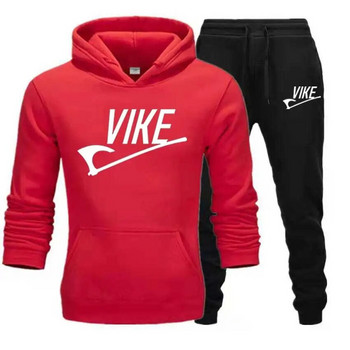 Ανδρικά σετ hoodies+Pant Vike Print Sportswear Sport Suits Casual Streetwear σετ hoodie πουλόβερ αθλητική φόρμα ανδρικά ρούχα χονδρική