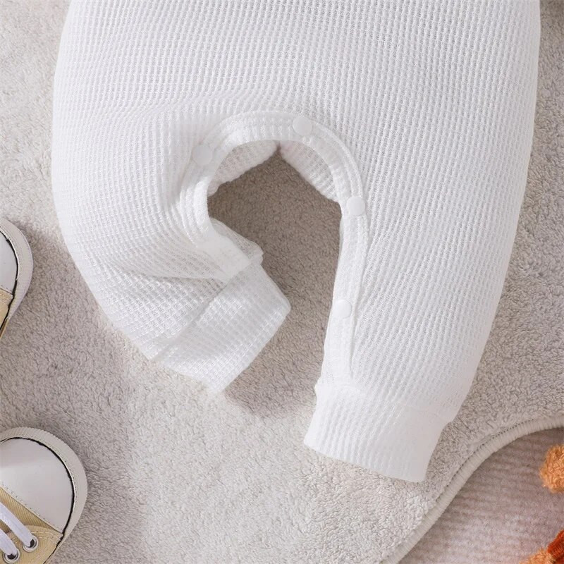 Nou-născut Bebeluș Băiețel Fată Salopetă cu model urs Salopetă cu mânecă lungă cu pălărie ținute toamnă iarnă