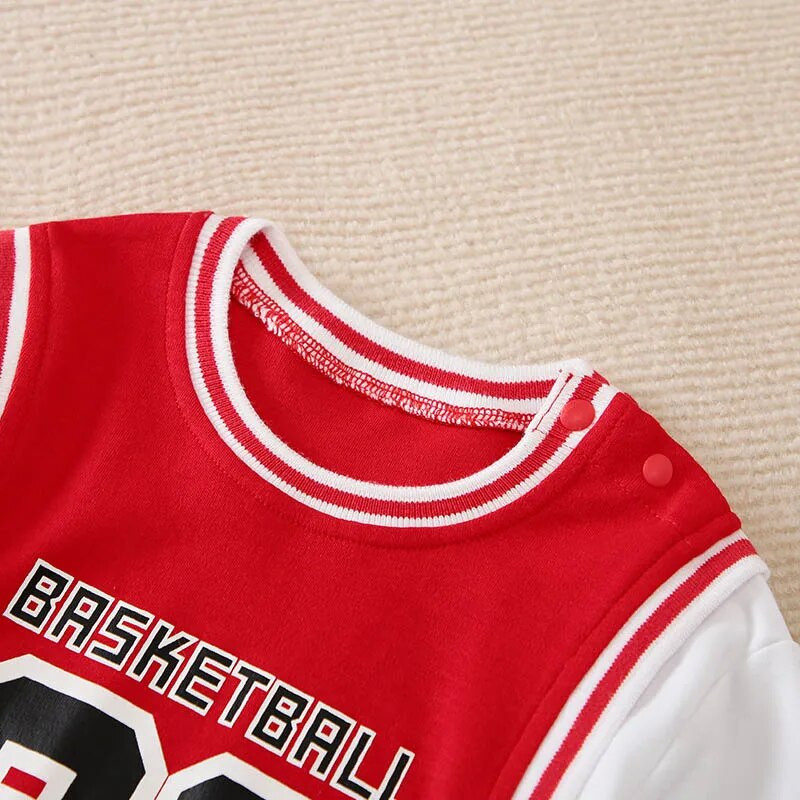 Kevadine ja sügisene poiste ja tüdrukute sportlik ja kena digitaaltrükiga puuvillane mugav pikkade varrukatega beebibody