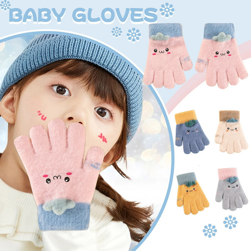 Mănuși cu desene animate pentru copii Mănuși pentru copii de zăpadă iarnă Copii mici pentru fete Mănuși de iarnă pentru copii Mănuși cu desene animate перчатки детские