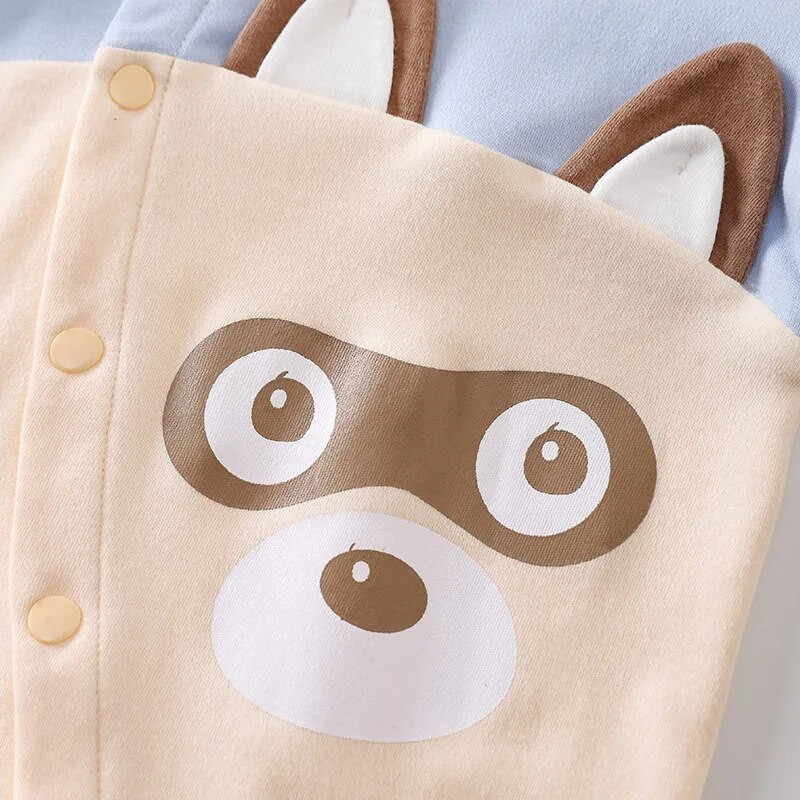 Primăvară și toamnă băieți și fete drăguță pisică de desene animate 3d imprimat bumbac body confortabil cu mânecă lungă