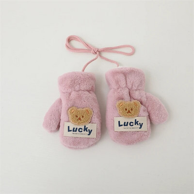 Pehmed Talvised Beebikindad Köiega Cartoon Karu Soojad Täissõrmed Pakseneb 2-6 aastat Lapsed Labakindad Poistele Tüdrukutele Laste Kindad