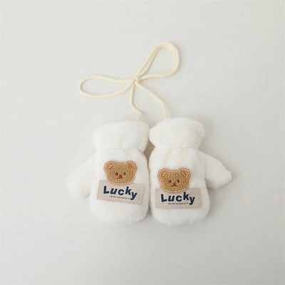 Pehmed Talvised Beebikindad Köiega Cartoon Karu Soojad Täissõrmed Pakseneb 2-6 aastat Lapsed Labakindad Poistele Tüdrukutele Laste Kindad