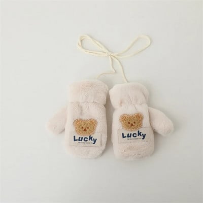 Pehmed Talvised Beebikindad Köiega Cartoon Karu Soojad Täissõrmed Pakseneb 2-6 aastat Lapsed Labakindad Poistele Tüdrukutele Laste Kindad