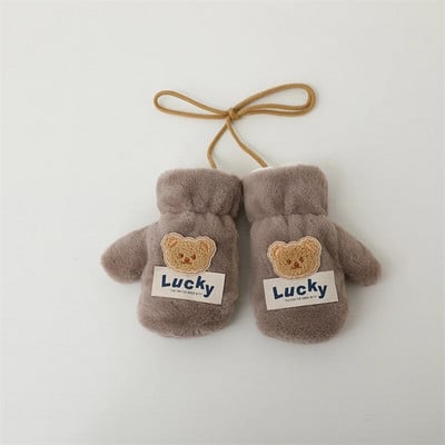 Pehmed Talvised Beebikindad Köiega Cartoon Karu Soojad Täissõrmed Pakseneb 2-6 aastat Lapsed Labakindad Poistele Tüdrukutele Laste Kindad