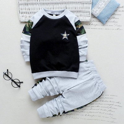 2023 Toamna Copii Băieți Seturi de îmbrăcăminte Copii Litere Print Pulovere Topuri și Pantaloni 2 buc Costume Sport Bebeluși Fete Ținute casual