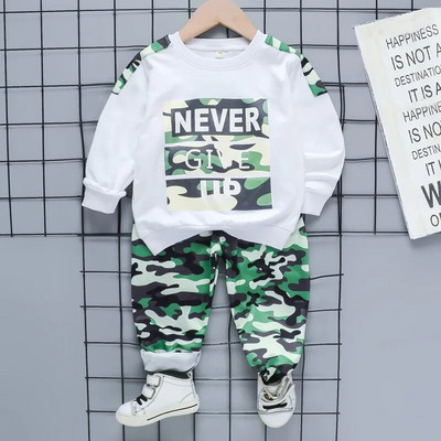 2023 Toamna Copii Băieți Seturi de îmbrăcăminte Copii Litere Print Pulovere Topuri și Pantaloni 2 buc Costume Sport Bebeluși Fete Ținute casual