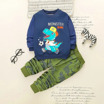 2023 Toamna Copii Băieți Seturi de îmbrăcăminte Copii Litere Print Pulovere Topuri și Pantaloni 2 buc Costume Sport Bebeluși Fete Ținute casual