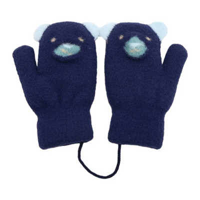 Γάντια πλεξίματος Παιδικά χειμωνιάτικα γάντια κορίτσια αγόρια Πυκνωμένα άνετα γάντια σκι Αντιανεμικά γάντια Unisex κοραλλιογενή φλις γάντια