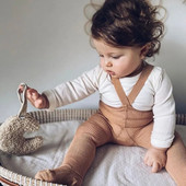 Есенни памучни дрехи за новородено момиченце Неща Трикотажни плетени чорапогащници за бебета с висока талия Бебешко долнище за момчета