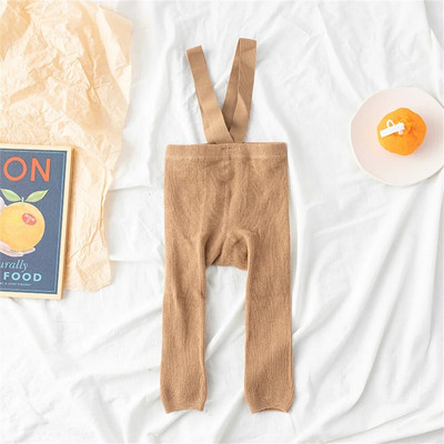 Есенни памучни дрехи за новородено момиченце Неща Трикотажни плетени чорапогащници за бебета с висока талия Бебешко долнище за момчета