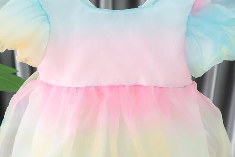 Nouă rochie cu fundă pentru fetiță, cu mâneci bufante, pentru petrecere de aniversare, dulce, minunată, pentru balet pentru bebeluși, seară, nuntă, rochii de prințesă pentru fetiță