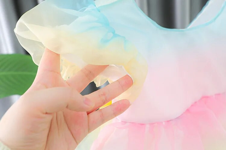 Nouă rochie cu fundă pentru fetiță, cu mâneci bufante, pentru petrecere de aniversare, dulce, minunată, pentru balet pentru bebeluși, seară, nuntă, rochii de prințesă pentru fetiță