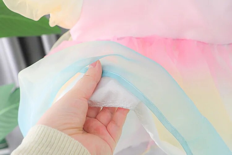 Nouă rochie cu fundă pentru fetiță, cu mâneci bufante, pentru petrecere de aniversare, dulce, minunată, pentru balet pentru bebeluși, seară, nuntă, rochii de prințesă pentru fetiță