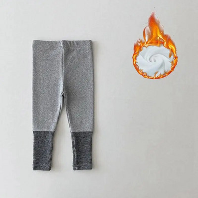 Φθινόπωρο χειμώνα αγόρι κορίτσι Παιδιά με ραβδώσεις fleece ζεστό κολάν μωρό βαμβακερό Splicing casual παντελόνι Fashion Infant Plus Velvet παντελόνι